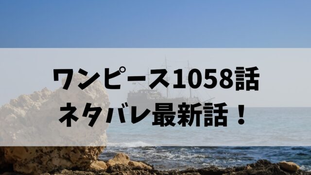 ワンピース1058